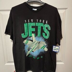 ‘47 Brand Official NFL New York Jets Black Retro 90’s Style T-Shirt | Size XXL
